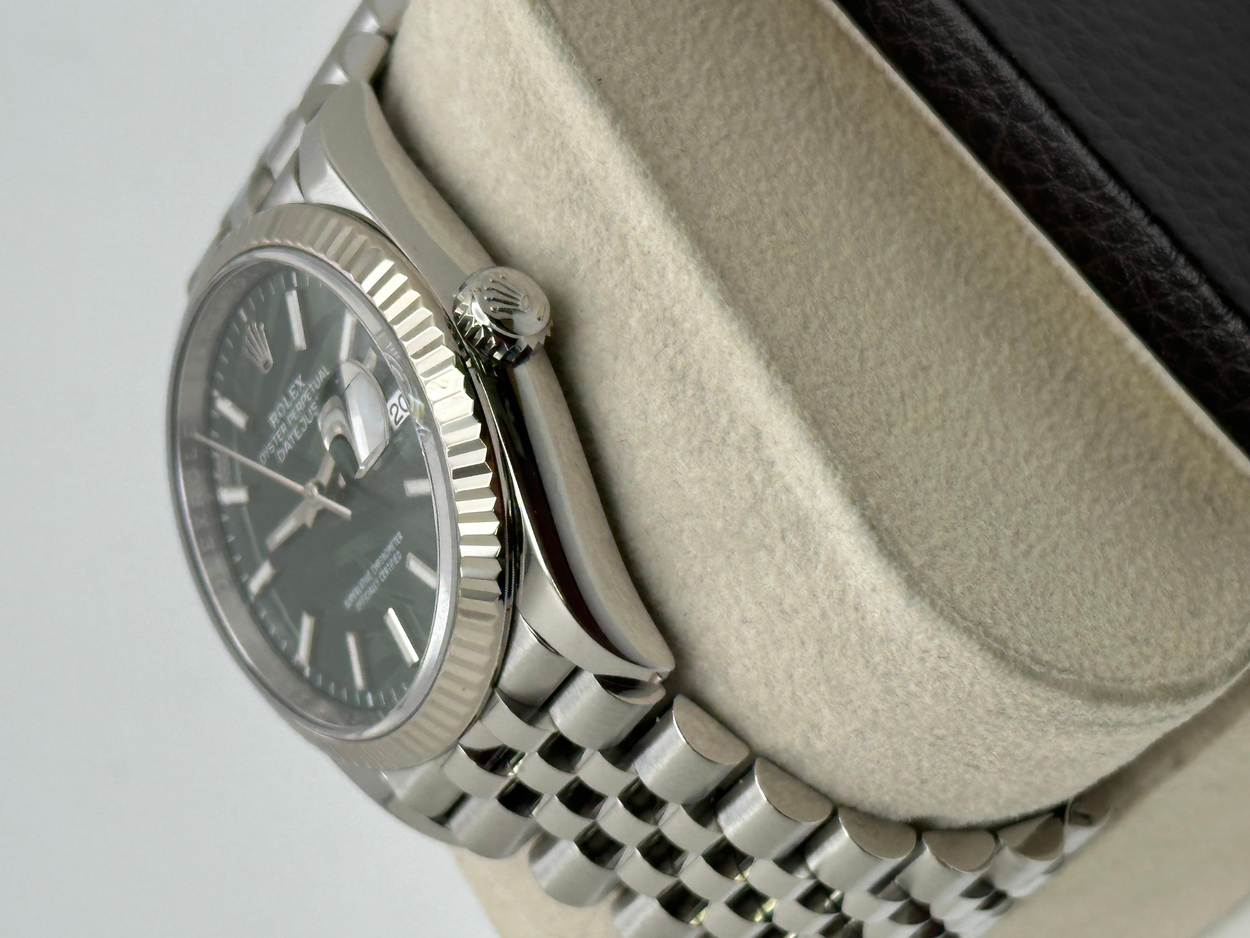Rolex Datejust 126234 36mm Grünes Palmenmotiv Zifferblatt Edelstahl Box Papier 2023 1