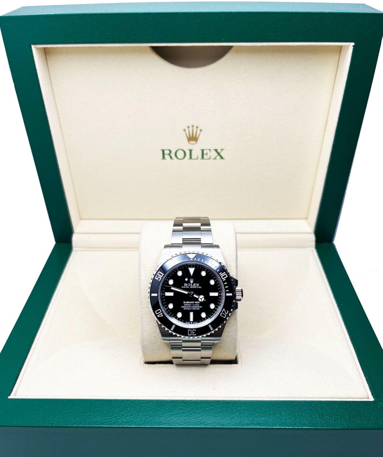 Style Number: 124060

Serial:2542Q***

Year: 2023
 
Model: Submariner
 
Case Material: Stainless Steel
 
Band: Stainless Steel
 
Bezel: Black Ceramic Bezel 
 
Dial: Black
 
Face: Sapphire Crystal 
 
Case Size: 41mm 
 
Includes: 
-Rolex Box &