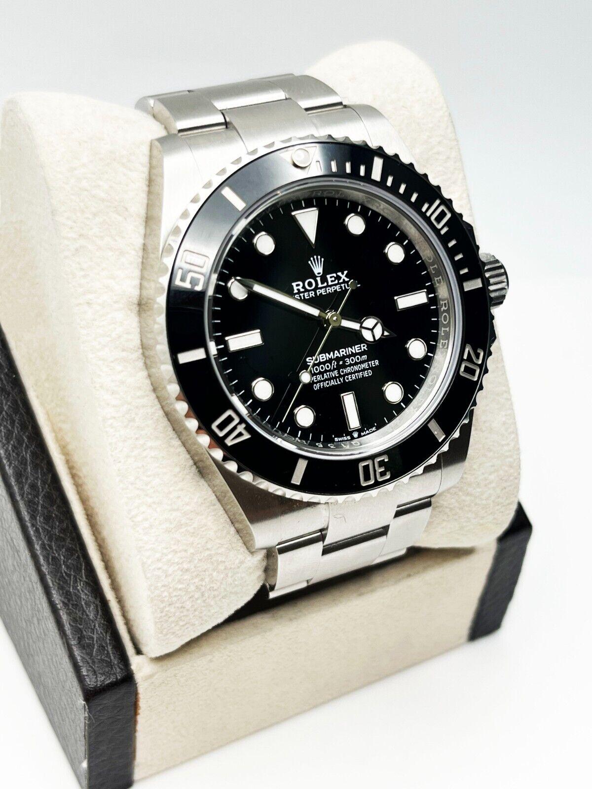 2023 Rolex Submariner 124060 Ceramic 41mm Stainless Steel Box Paper en vente 3