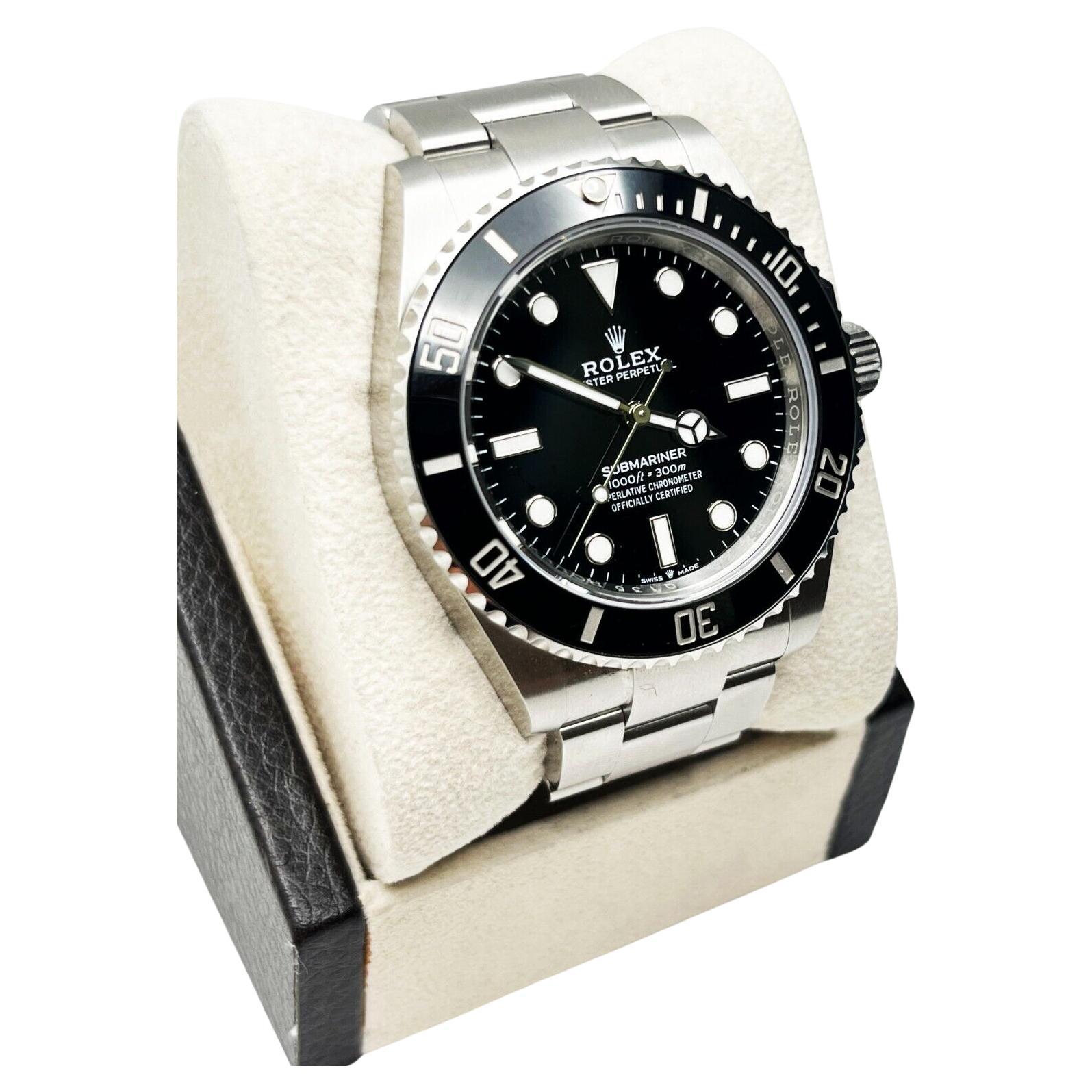 2023 Rolex Submariner 124060 Ceramic 41mm Stainless Steel Box Paper For Sale