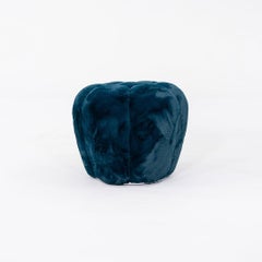 2023 Sacha Lakic for Roche Bobois Apex Ottoman in Blue Petrole