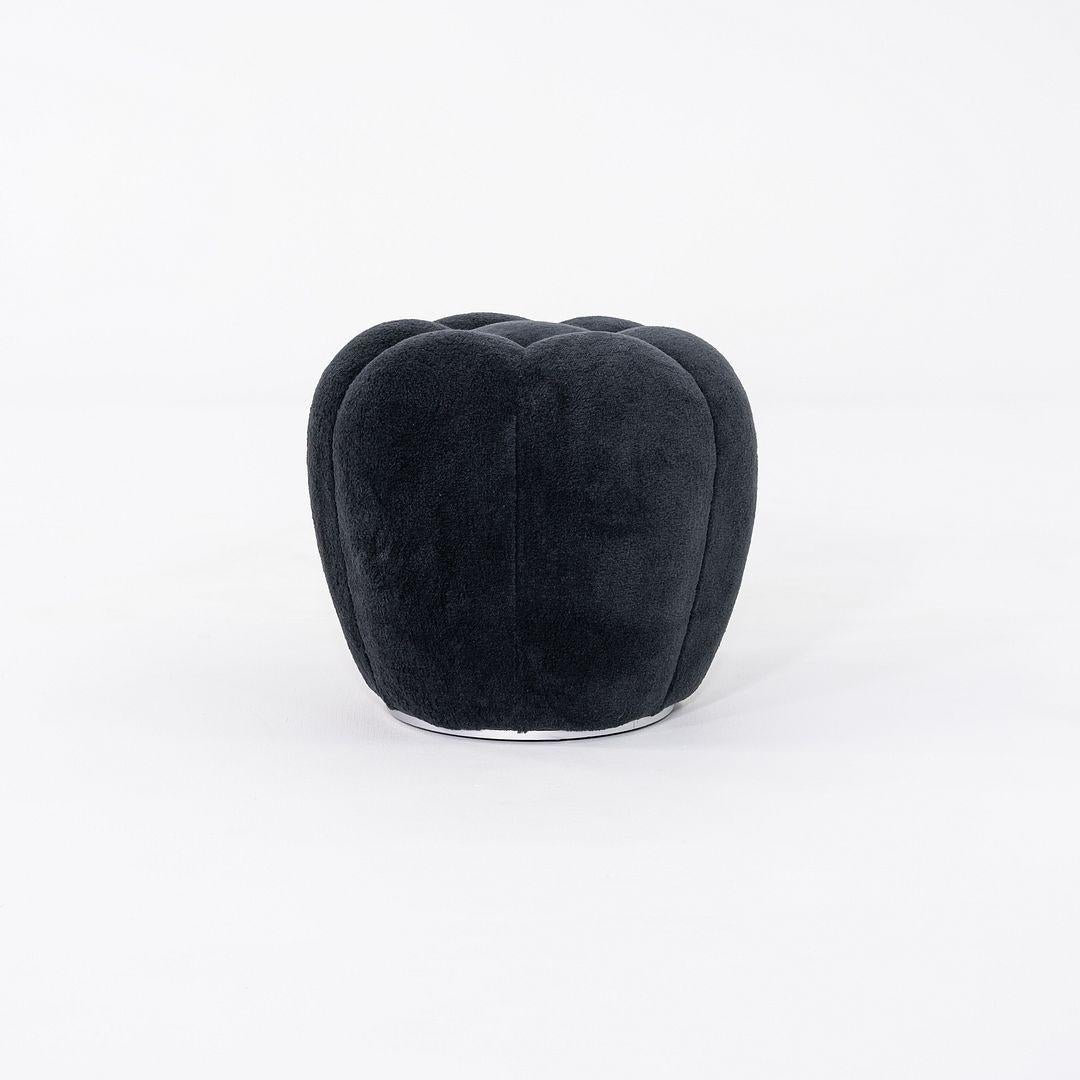 Modern 2023 Sacha Lakic for Roche Bobois Apex Ottoman in Tissu Calin Anthracite For Sale