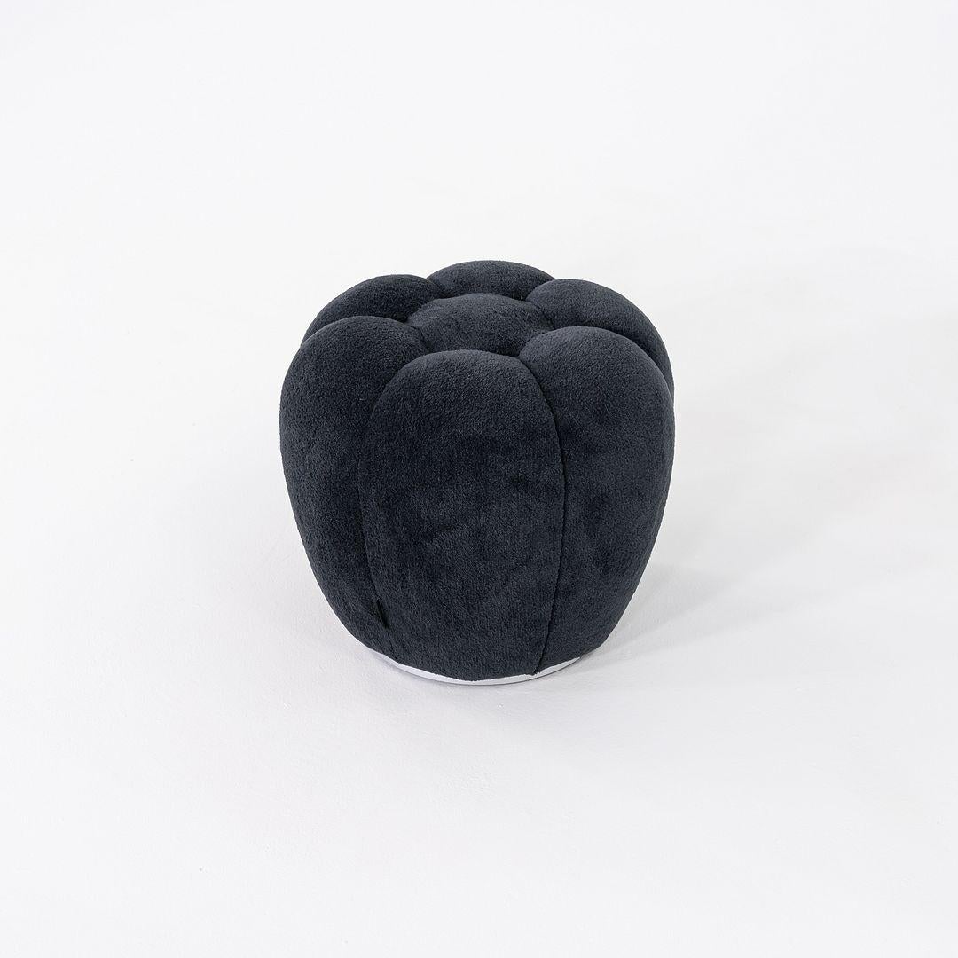 French 2023 Sacha Lakic for Roche Bobois Apex Ottoman in Tissu Calin Anthracite For Sale