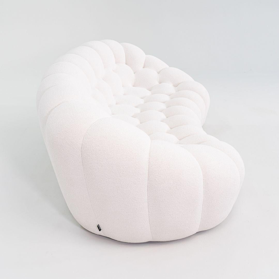 Legno 2023 Sacha Lakic Roche Bobois Bubble Divano 3 / 4 Posti Tessuto Orsetto Flex Ivoire in vendita