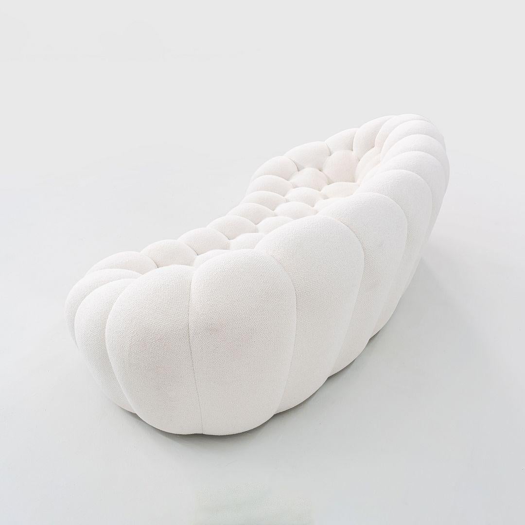 2023 Sacha Lakic Roche Bobois Bubble Divano 3 / 4 Posti Tessuto Orsetto Flex Ivoire in vendita 2