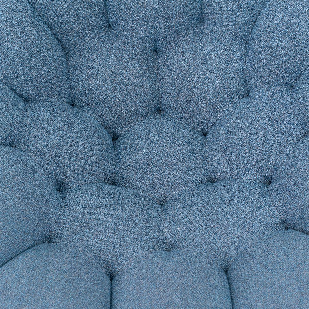2023 Sacha Lakic para Roche Bobois Sillón Bubble Lounge de tela azul Italiano en venta