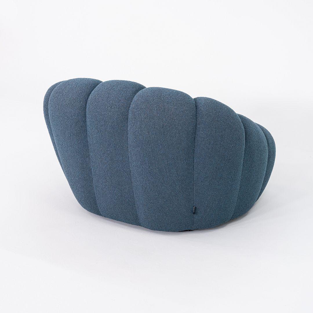 2023 Sacha Lakic para Roche Bobois Sillón Bubble Lounge de tela azul en venta 1