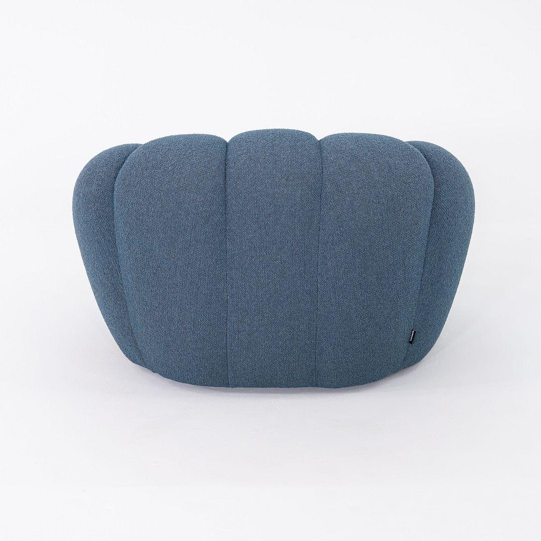 2023 Sacha Lakic para Roche Bobois Sillón Bubble Lounge de tela azul en venta 2