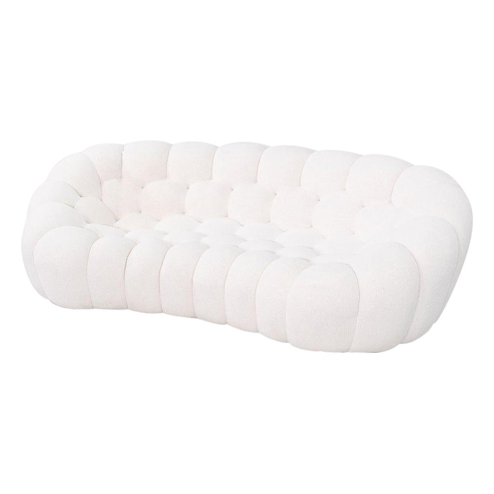 2023 Sacha Lakic Roche Bobois Bubble 3 / 4 Seat Sofa Tissue Orsetto Flex Ivoire