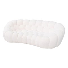 2023 Sacha Lakic Roche Bobois Bubble 3 / 4 Seat Sofa Tissue Orsetto Flex Ivoire