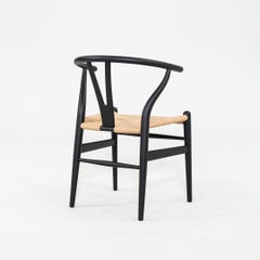 2023 Set of Four Carl Hansen Hans Wegner CH24 Wishbone Dining Chairs in Black