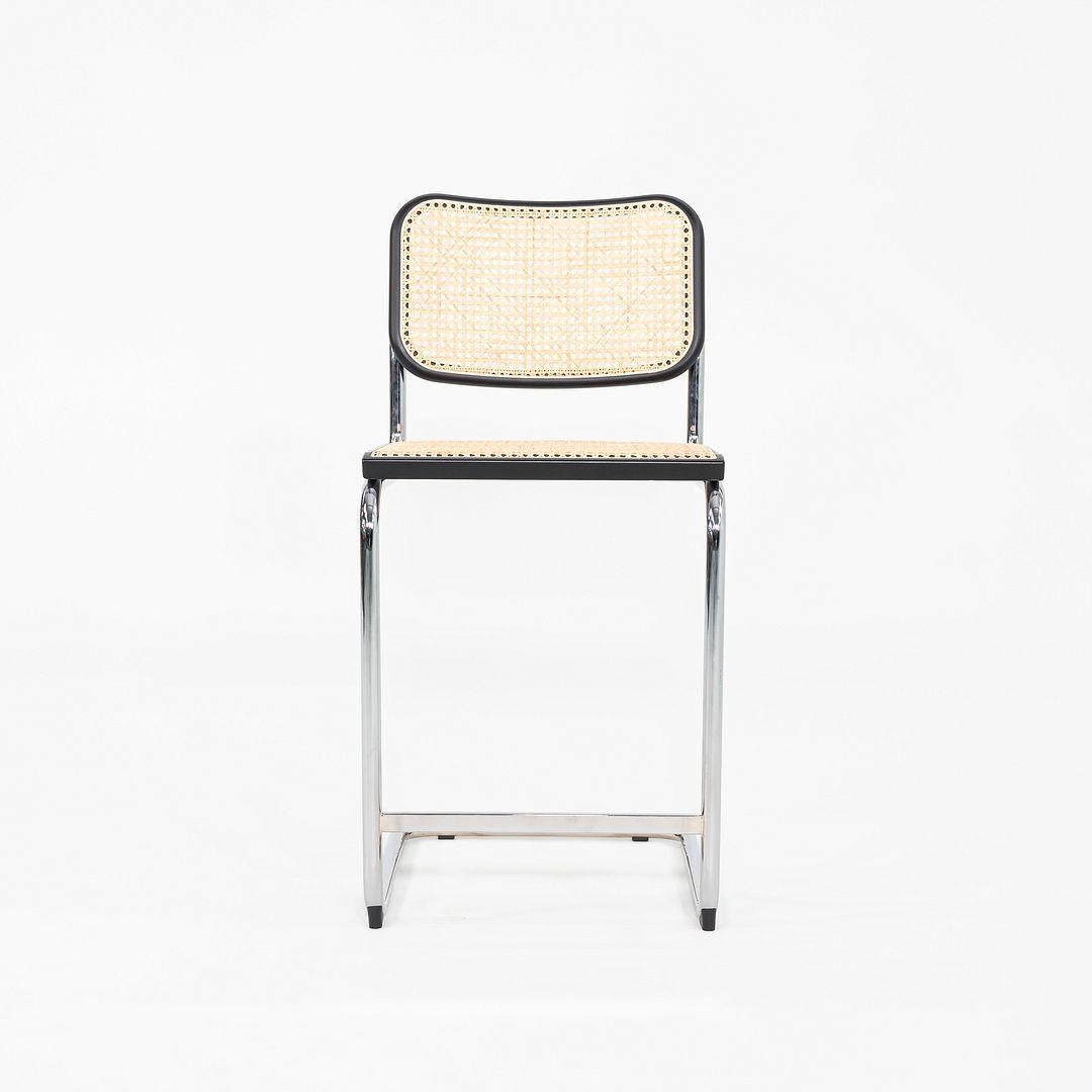 2023 Set of Three Cesca Counter Stools by Marcel Breuer for Knoll Ebonized Beech 3