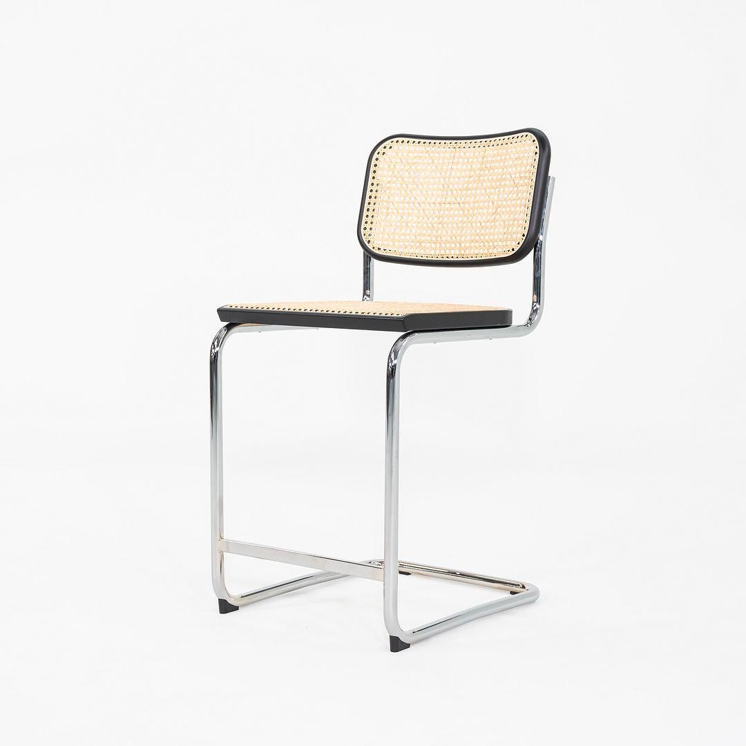American 2023 Set of Three Cesca Counter Stools by Marcel Breuer for Knoll Ebonized Beech