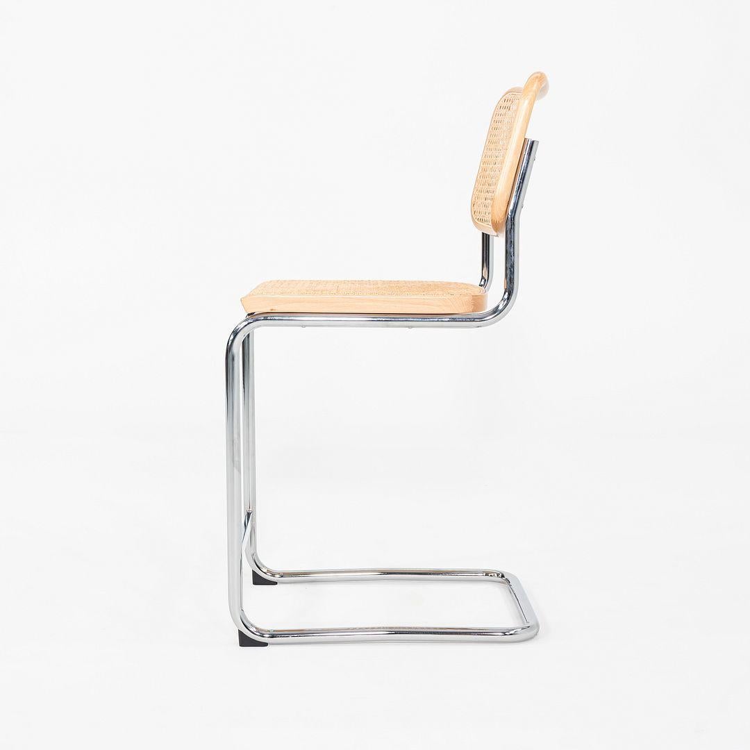 Moderno 2023 Set di tre sgabelli da banco Cesca di Marcel Breuer per Knoll in Beeche