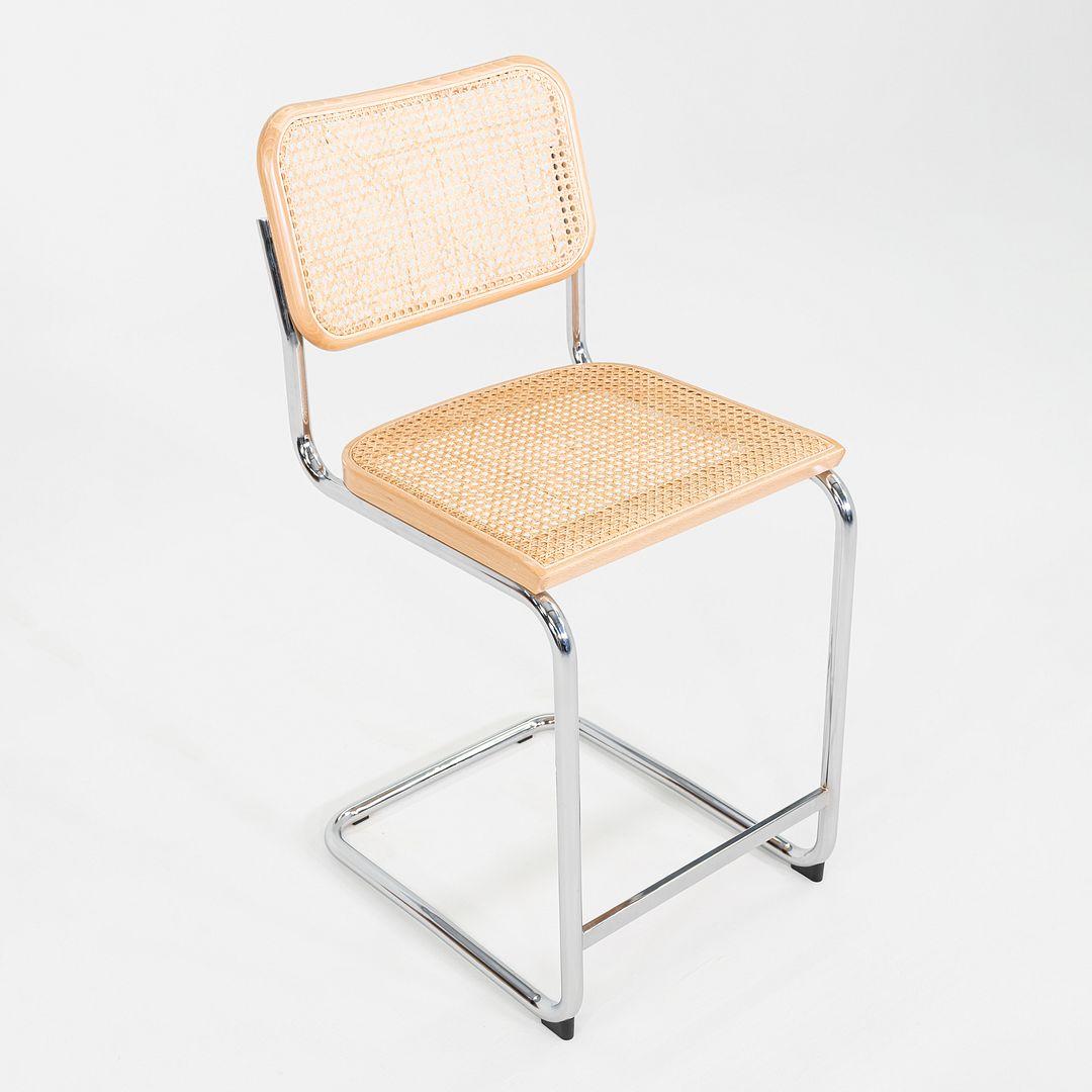 Acciaio 2023 Set di tre sgabelli da banco Cesca di Marcel Breuer per Knoll in Beeche