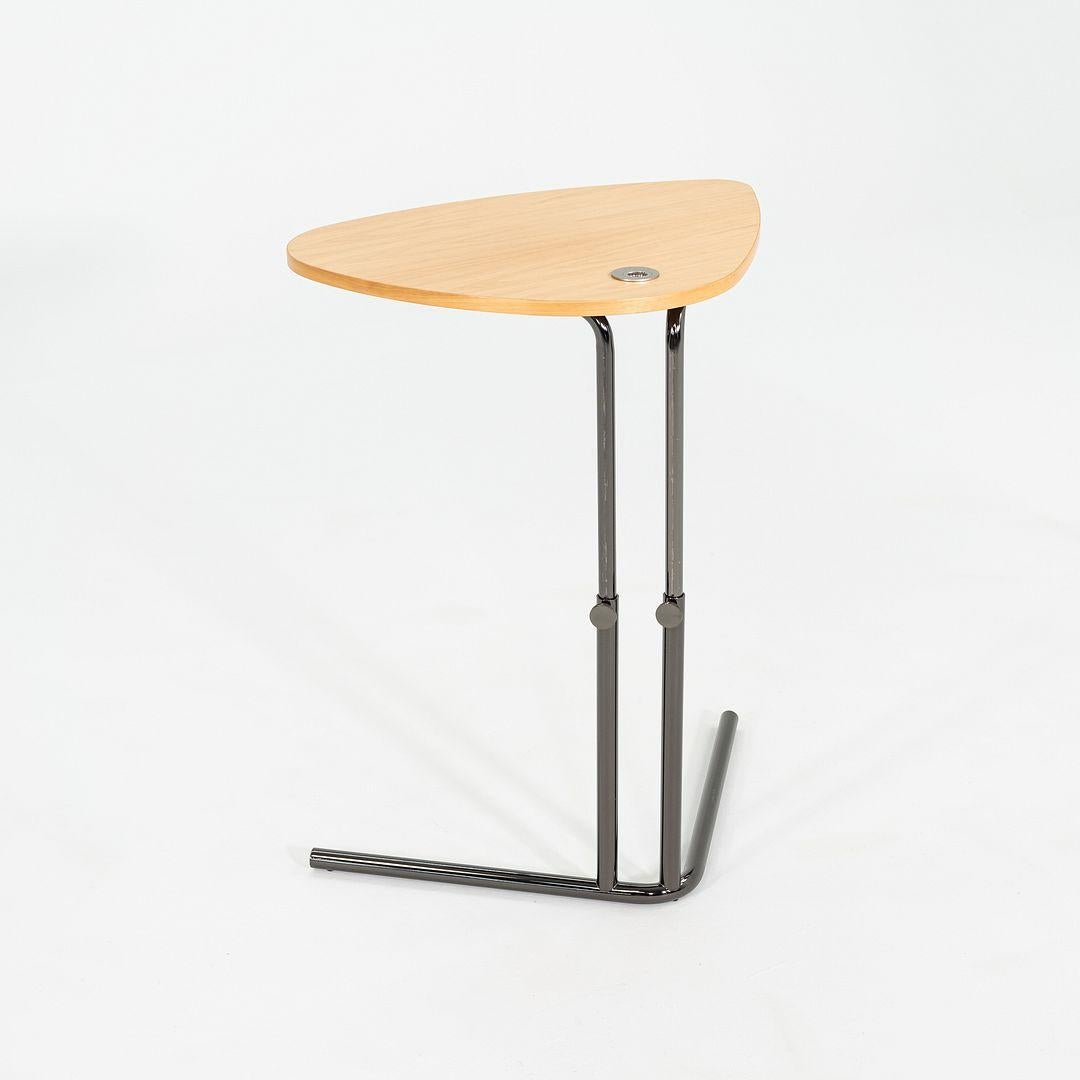 2023 Tecta K22 Asymmetrical Mobile Table in Black Chrome with Oak Top For Sale 3