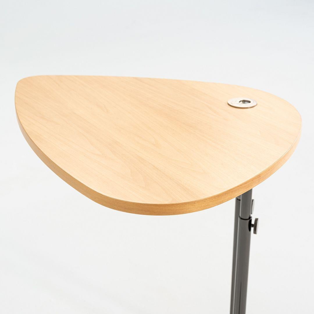 2023 Tecta K22 Asymmetrical Mobile Table in Black Chrome with Oak Top For Sale 4