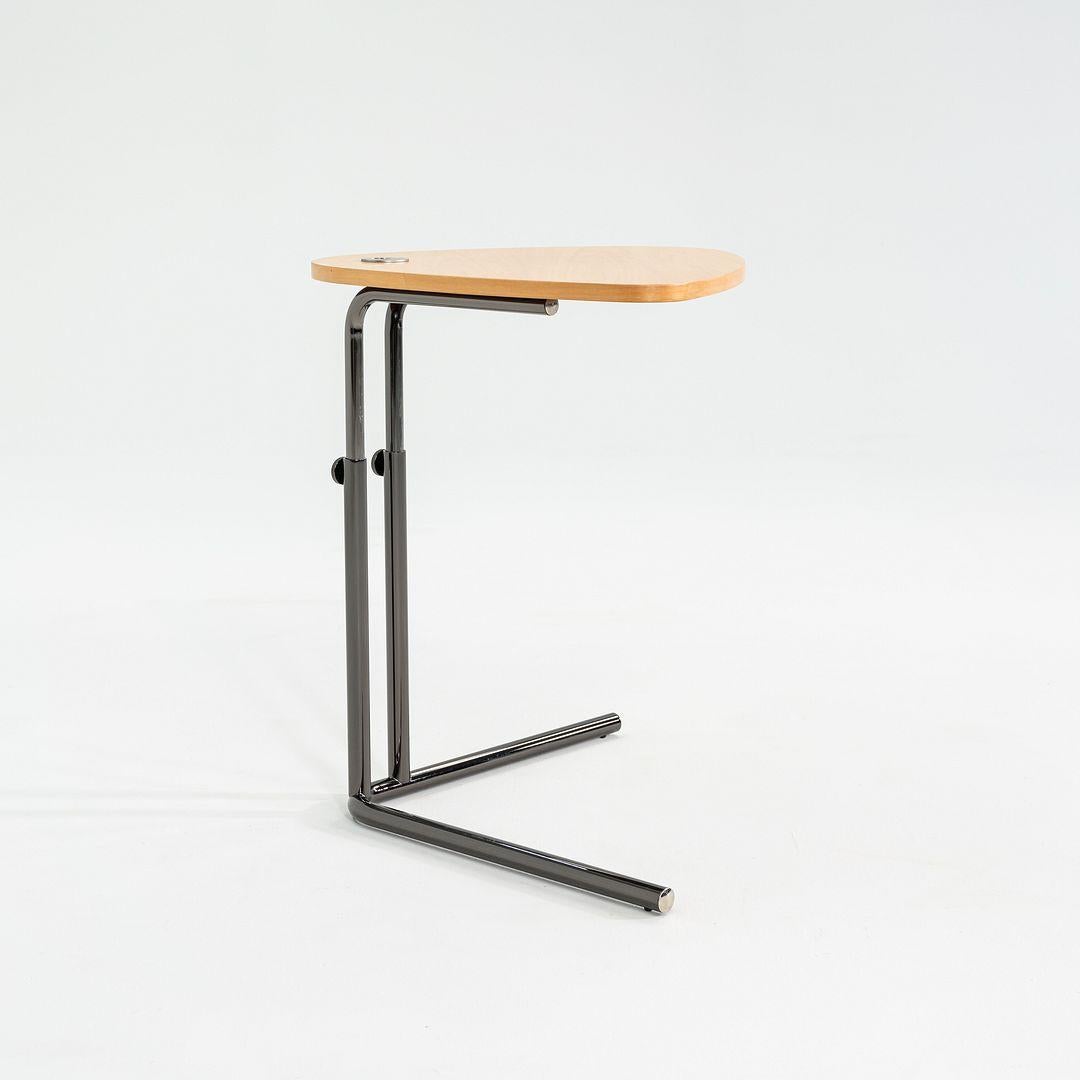 Modern 2023 Tecta K22 Asymmetrical Mobile Table in Black Chrome with Oak Top For Sale