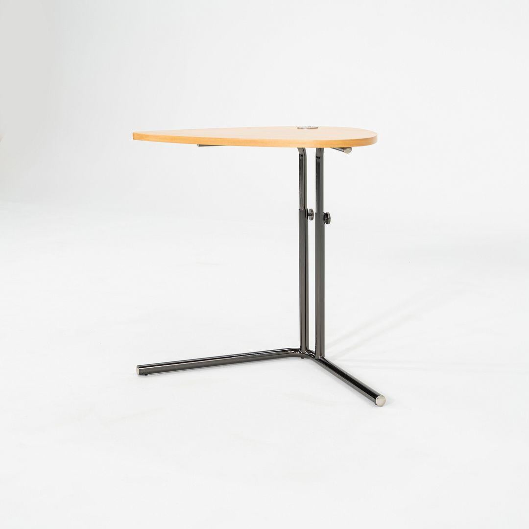 German 2023 Tecta K22 Asymmetrical Mobile Table in Black Chrome with Oak Top For Sale