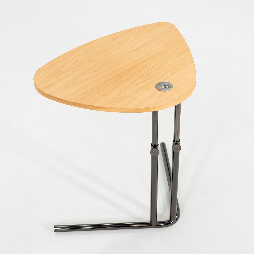 Contemporary 2023 Tecta K22 Asymmetrical Mobile Table in Black Chrome with Oak Top For Sale