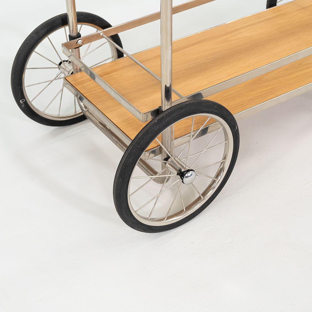 2023 Tecta M4RS Console Trolley / Bar Cart in Oak with Chrome Frame and Drawer For Sale 4