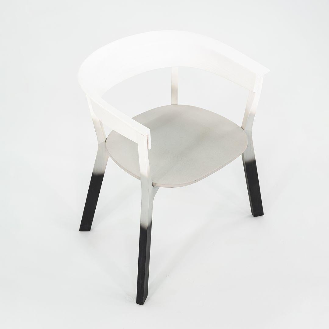 Contemporary 2023 Werner Aisslinger for Moroso Wood Bikini Chair Blur Effect White Black Wood For Sale