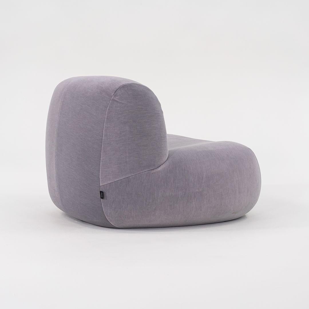 European 2023 Yabu Pushelberg Pukka Lounge Chair in Gentle Iron Grey Fabric Upholstery For Sale