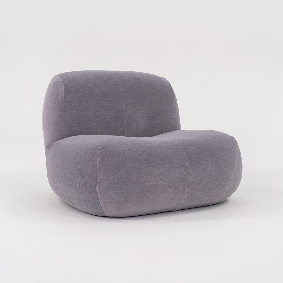 2023 Yabu Pushelberg Pukka Lounge Chair in Gentle Iron Grey Fabric Upholstery In Excellent Condition For Sale In Philadelphia, PA