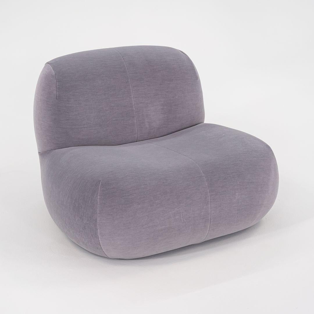 2023 Yabu Pushelberg Pukka Lounge Chair in Gentle Iron Grey Fabric Upholstery For Sale 1