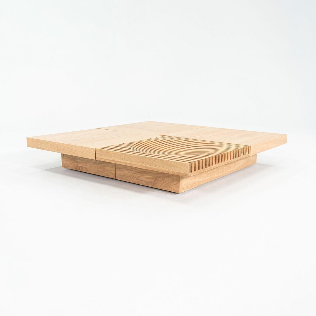 2024 Atilla Kuzu for CondeHouse Barringer Slide Coffee Table in Japanese Oak In Good Condition For Sale In Philadelphia, PA