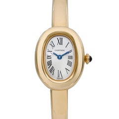 2024 Cartier Baignoire De Mini 18k Yellow Gold Silver Dial Ladies Watch GBA0021