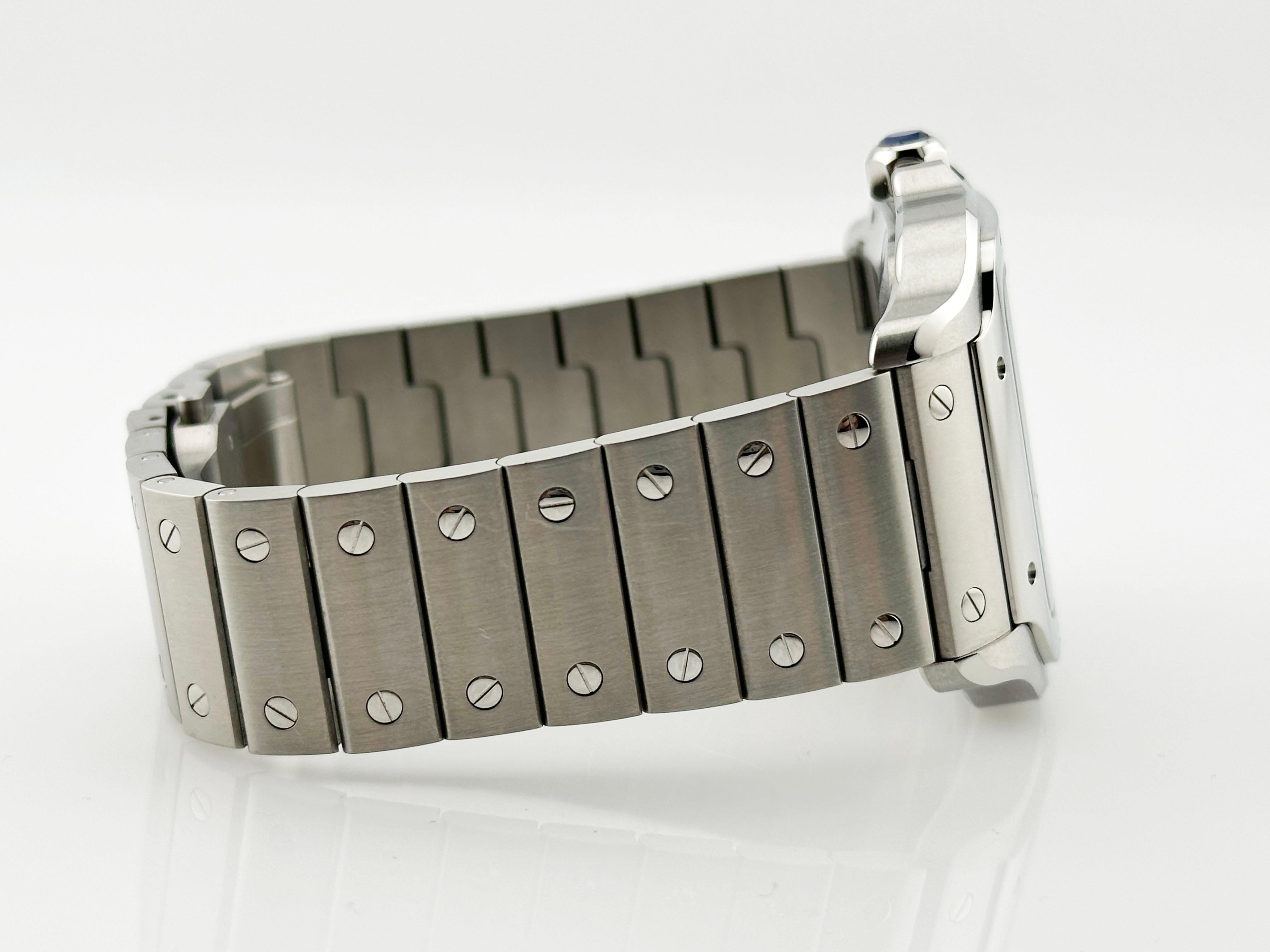 2024 Cartier Santos de Cartier Large WSSA0062 4072 Green Dial Steel Box Papers 6