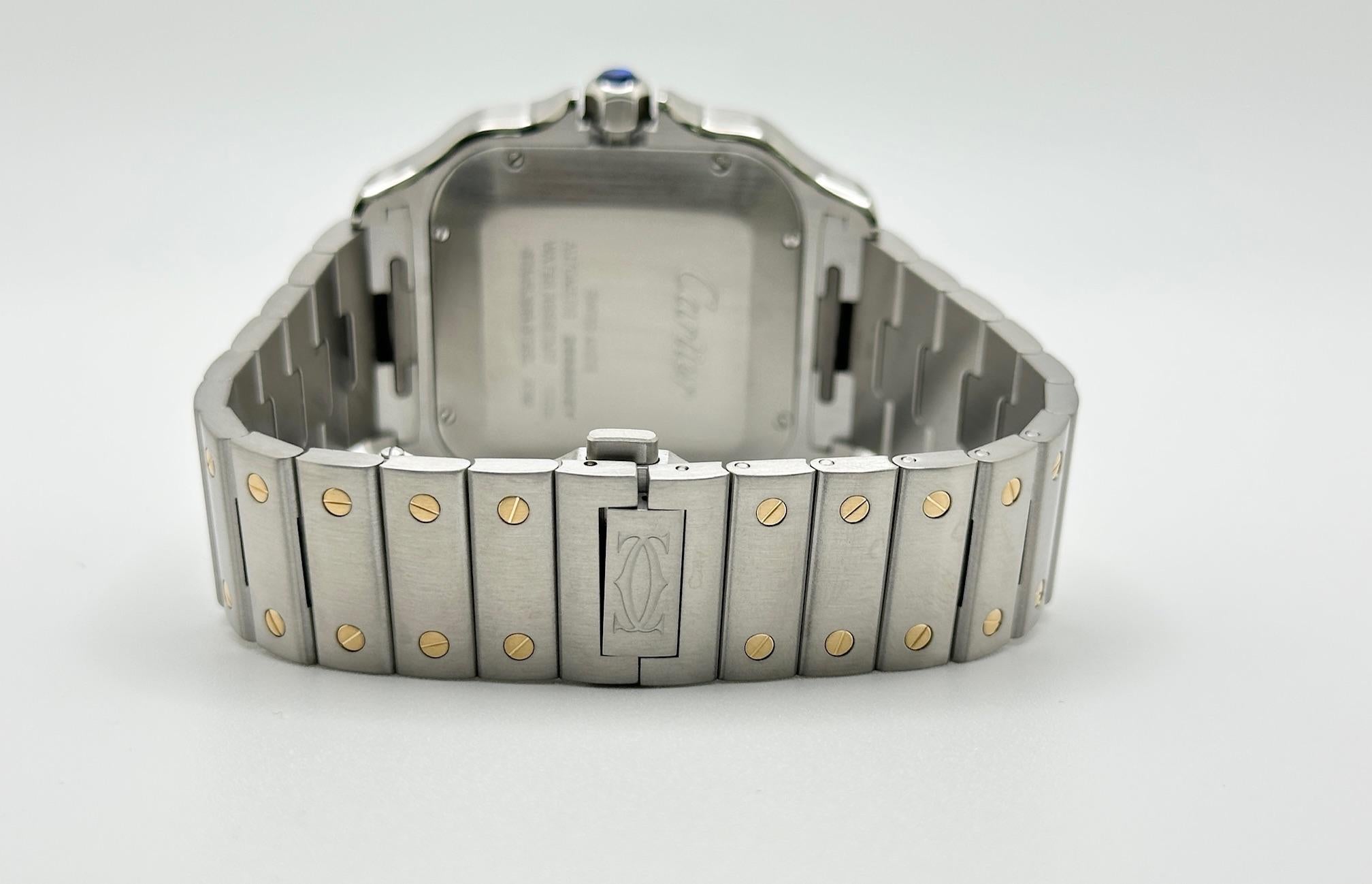 2024 Cartier Santos XL Cronografo W2SA0008 4183 Oro 18 carati Acciaio Box Paper in vendita 2
