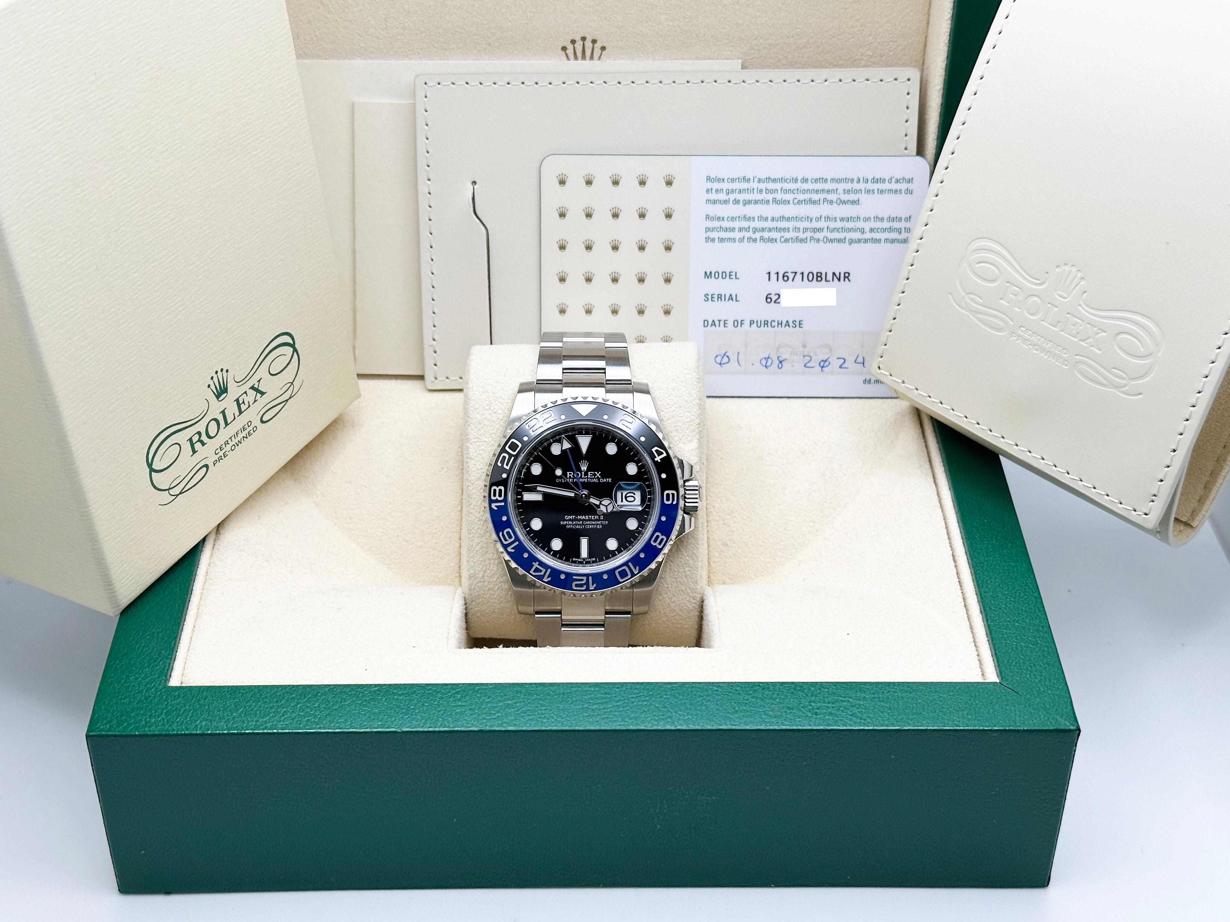 2024 CPO Rolex GMT Master II Batman 116710BLNR 40mm Black & Blue Stainless Steel 3