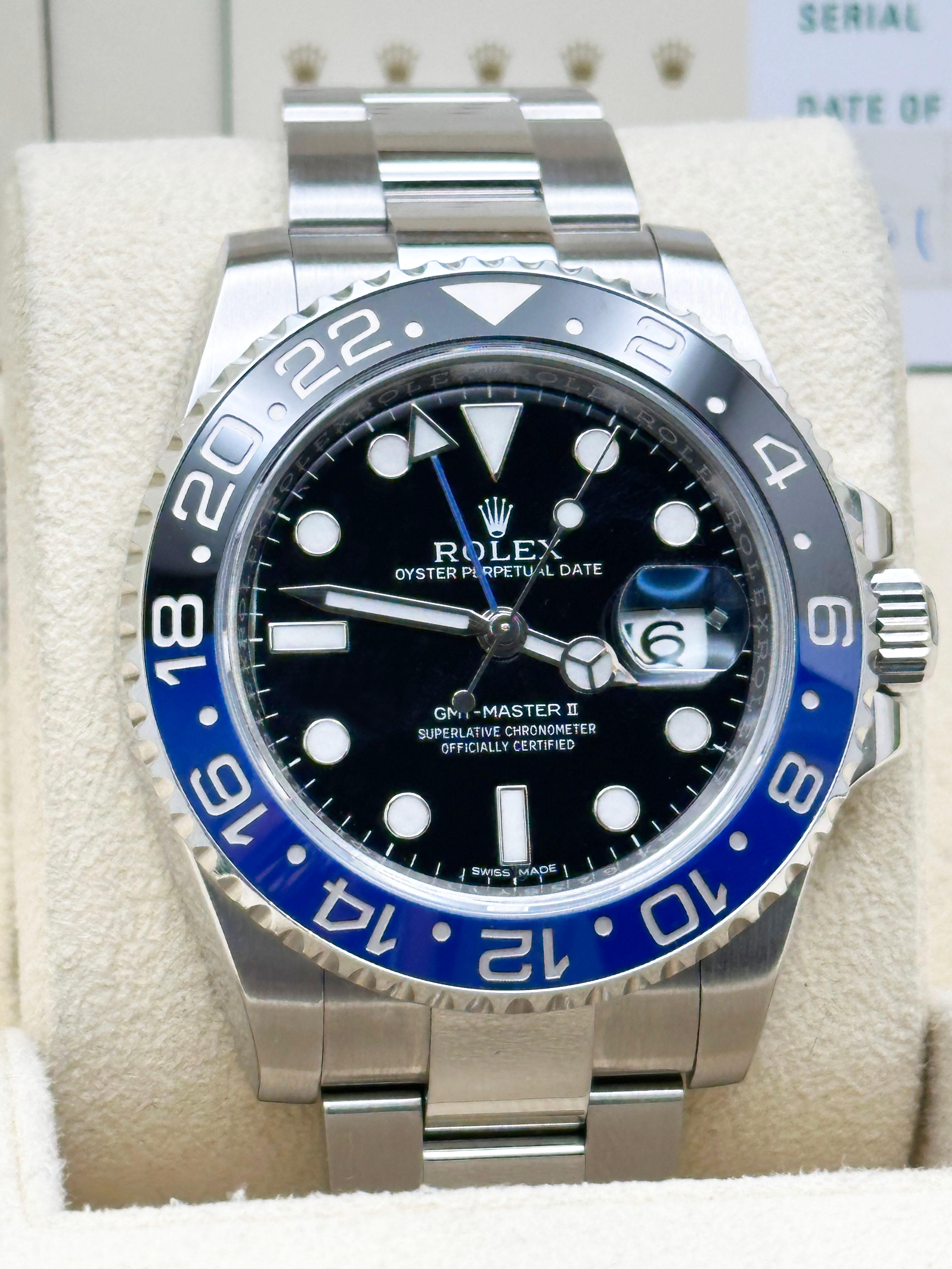 2024 CPO Rolex GMT Master II Batman 116710BLNR 40mm Black & Blue Stainless Steel 5