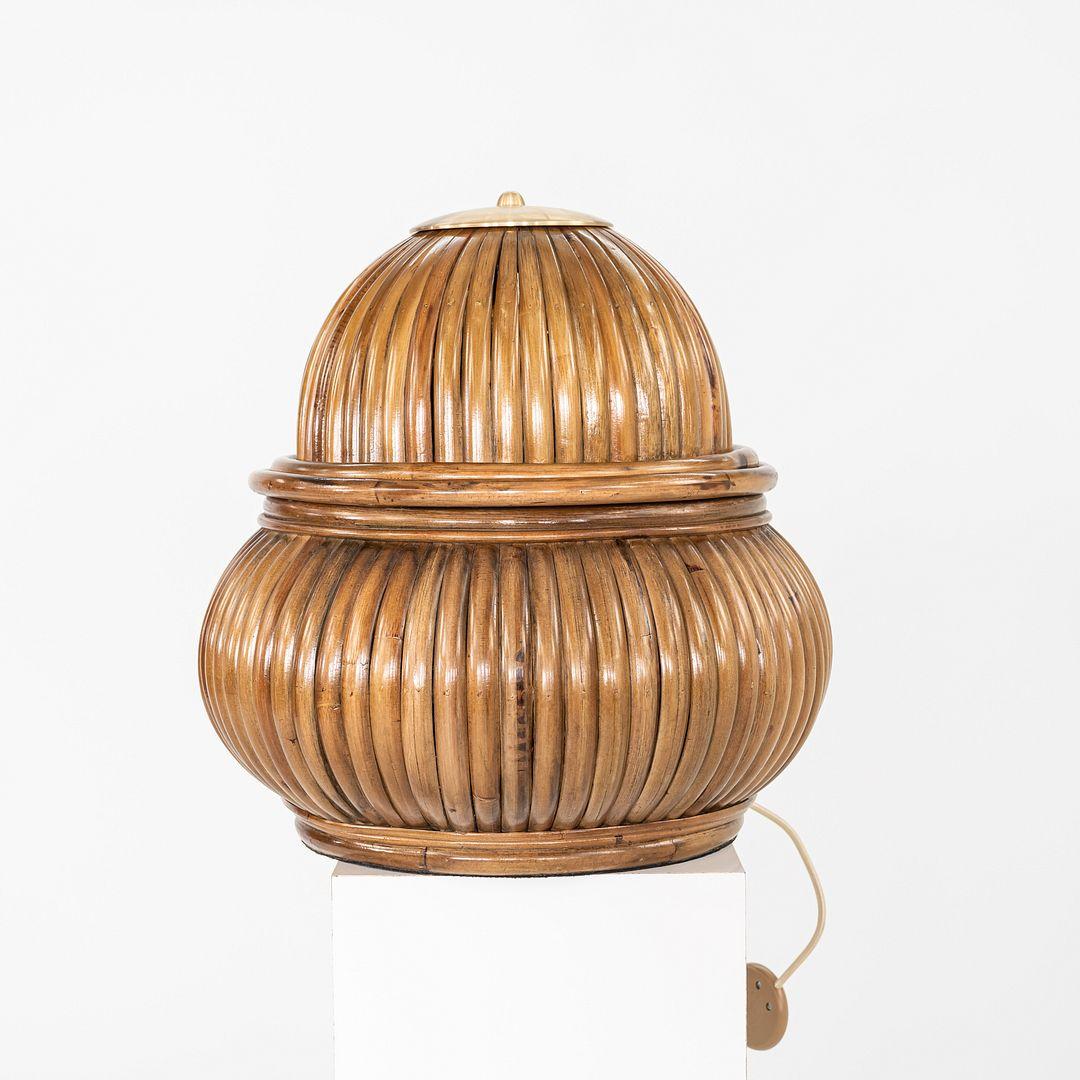 Moderno 2024 Gabriella Crespi per Gubi Lampada da terra Bohemian 72 in rattan in vendita