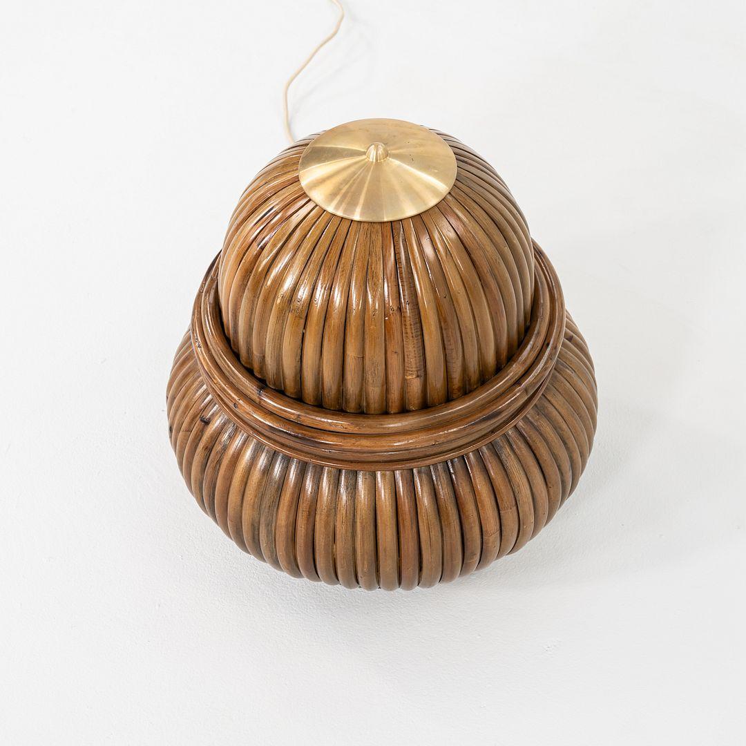 Danese 2024 Gabriella Crespi per Gubi Lampada da terra Bohemian 72 in rattan in vendita