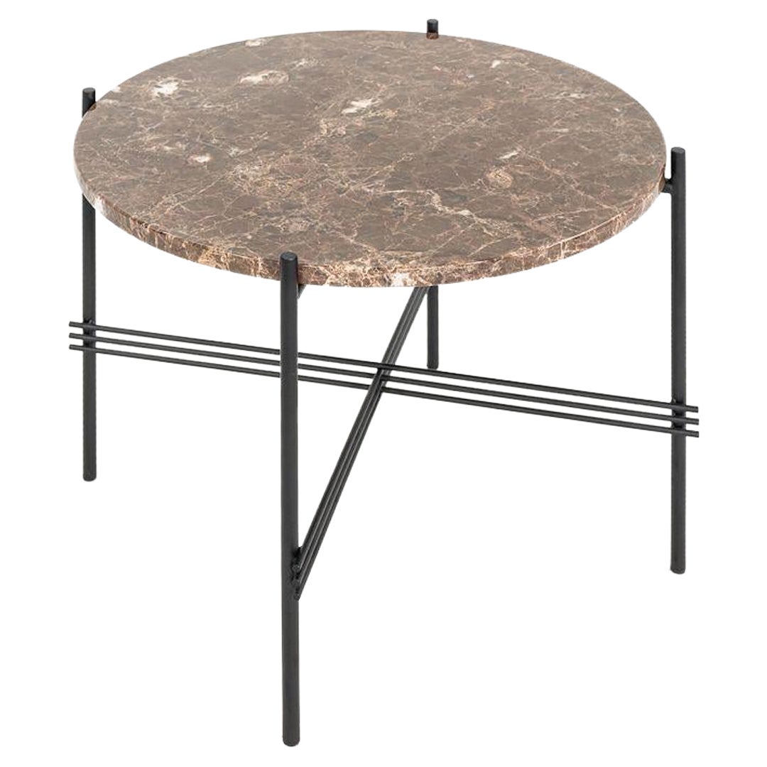 2024 GamFratesi for GUBI TS Coffee Table with Emperador Marble Top Black Base