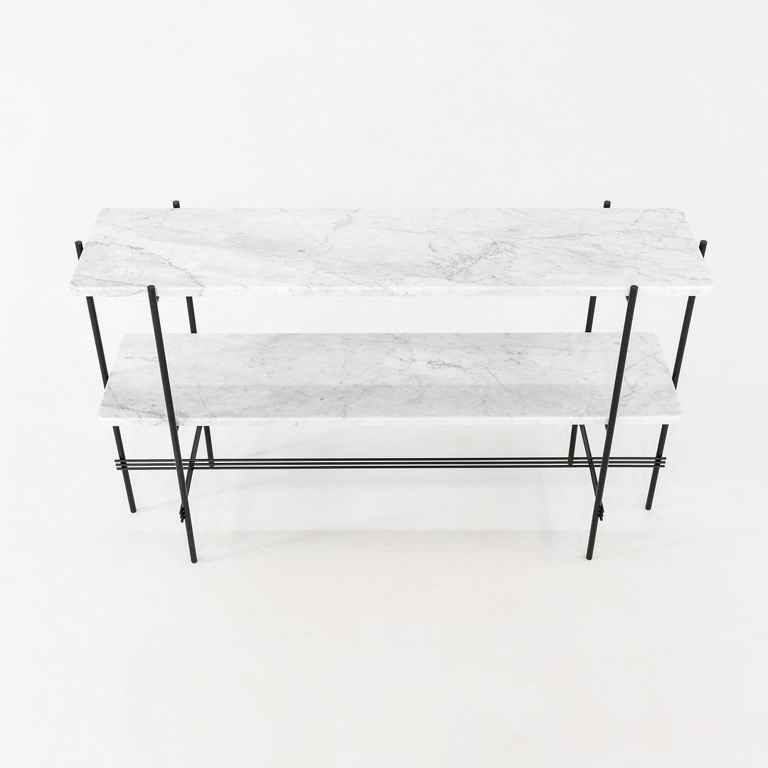 2024 GamFratesi for GUBI TS Console with White Marble Shelves and Metal Frame For Sale 5