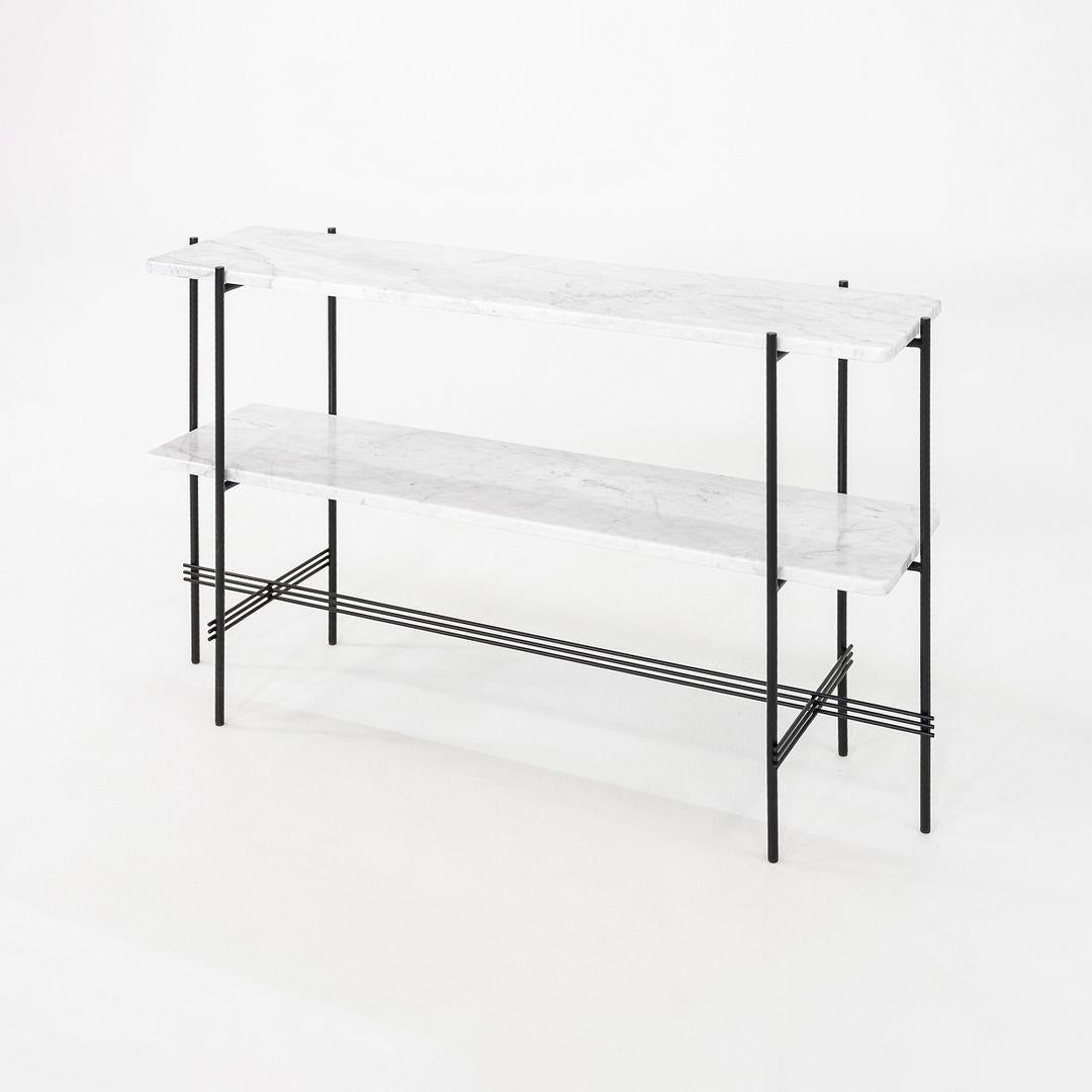 Modern 2024 GamFratesi for GUBI TS Console with White Marble Shelves and Metal Frame For Sale