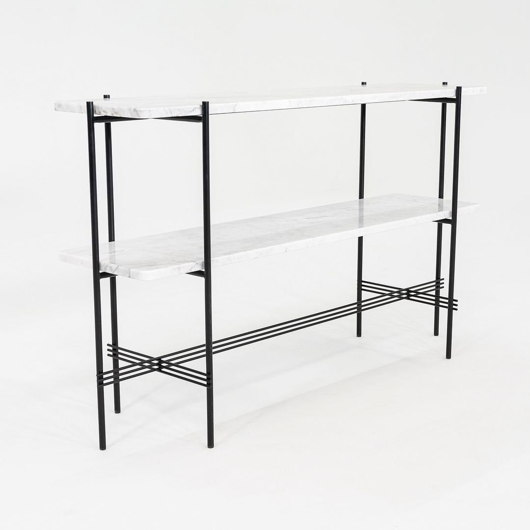 Italian 2024 GamFratesi for GUBI TS Console with White Marble Shelves and Metal Frame For Sale
