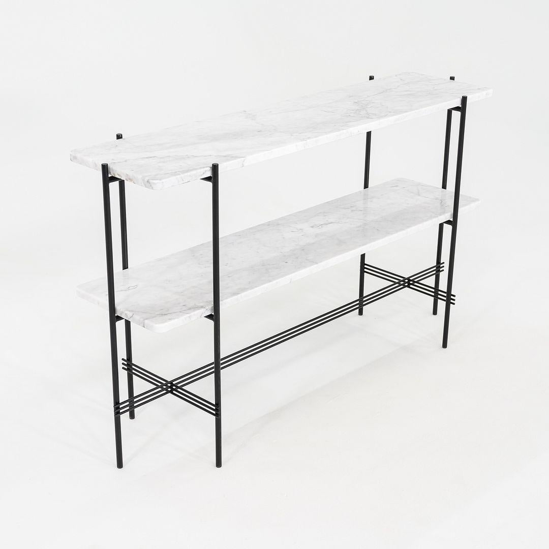 2024 GamFratesi for GUBI TS Console with White Marble Shelves and Metal Frame In Good Condition For Sale In Philadelphia, PA