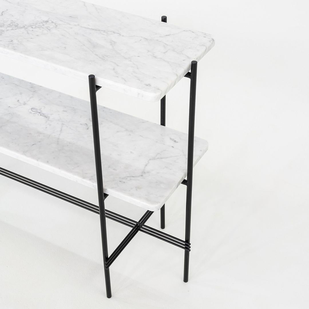 Contemporary 2024 GamFratesi for GUBI TS Console with White Marble Shelves and Metal Frame For Sale