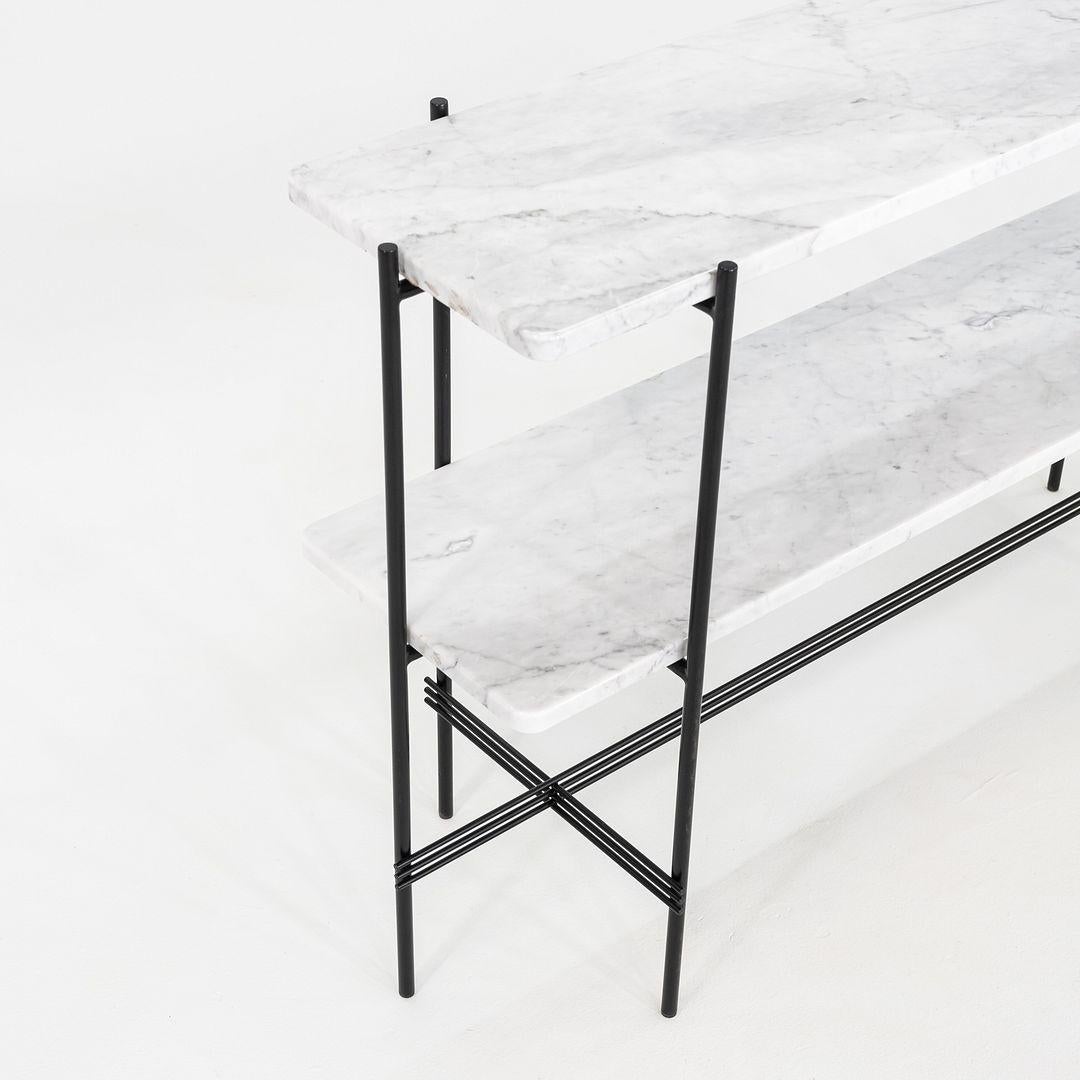 2024 GamFratesi for GUBI TS Console with White Marble Shelves and Metal Frame For Sale 1