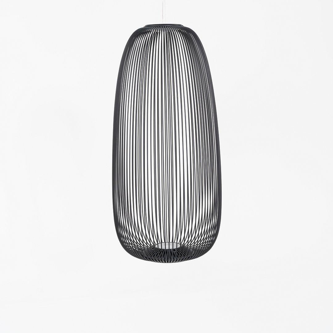 Italiano 2024 Garcia Cumini per Foscarini Spokes 1 Lampada a Sospensione LED in Nero in vendita