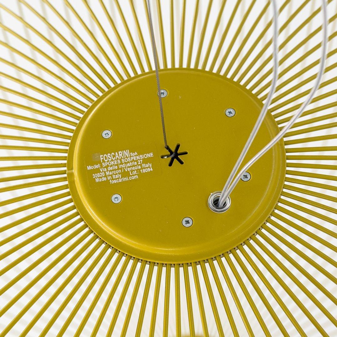 2024 Garcia Cumini for Foscarini Spokes 2 Large LED Suspension Lamp in Gold For Sale 3