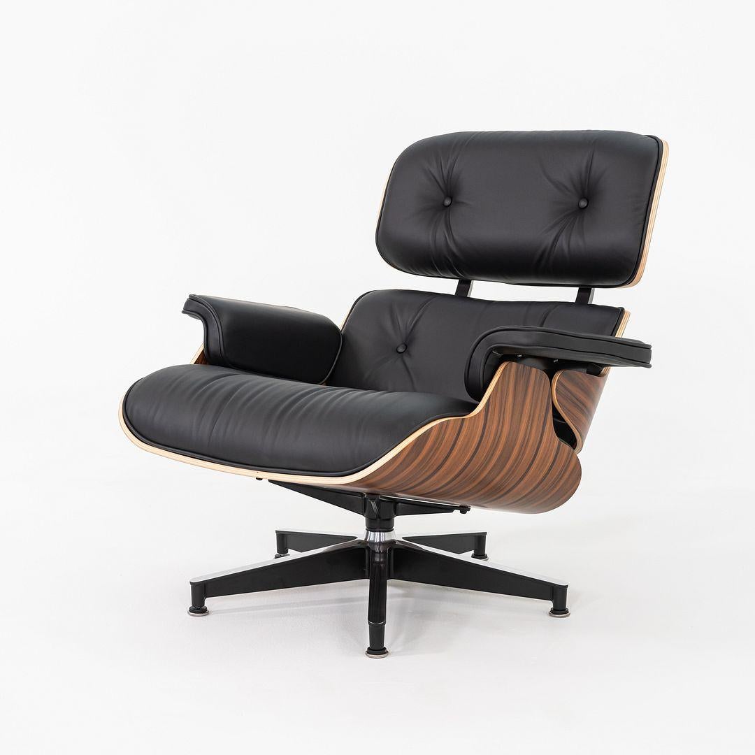 2024 Chaise longue et ottoman Eames d'Herman Miller en cuir noir en vente 3