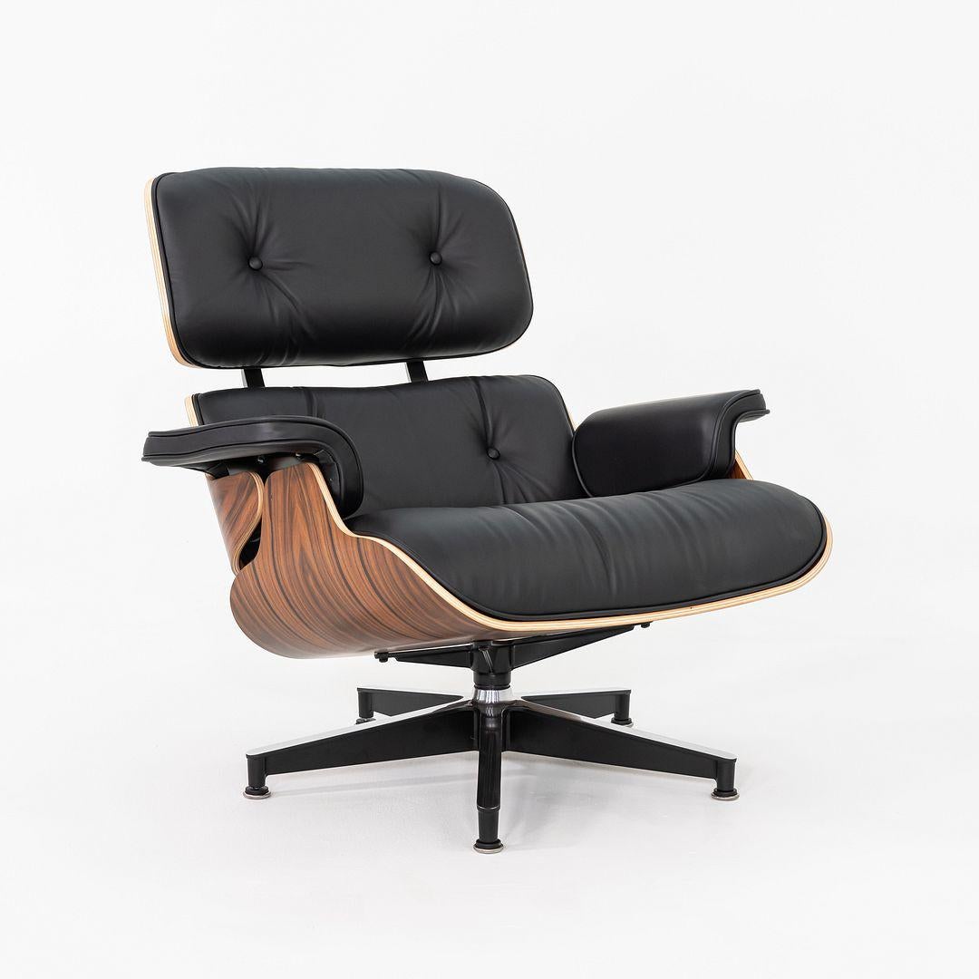 2024 Chaise longue et ottoman Eames d'Herman Miller en cuir noir en vente 5