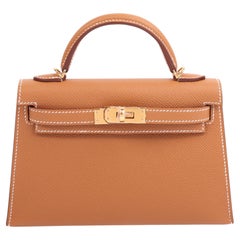 2024 Hermès Gold Epsom Mini Kelly II 20 GHW