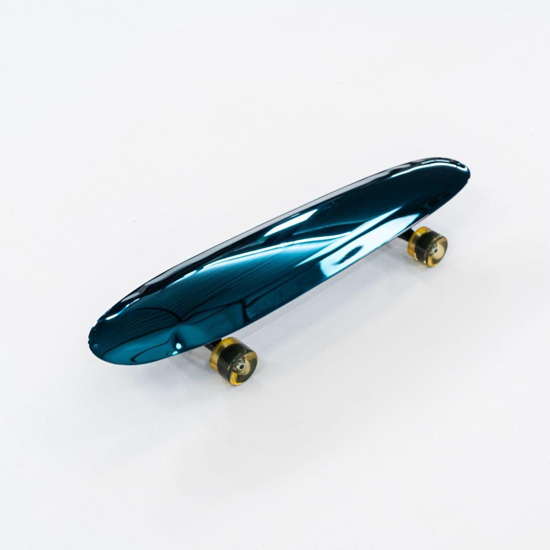 Skateboard Oskar Zieta pour Zieta Bolid en acier inoxydable bleu 2024 en vente 5